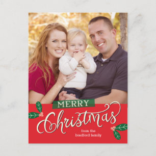 Tarjeta postal de la foto de Berry Merry Christmas