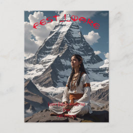 Tarjeta postal de la ganancia festiva meditador Mo