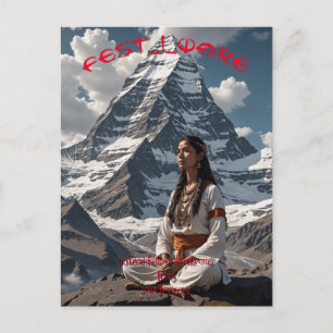Tarjeta postal de la ganancia festiva meditador Mo