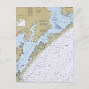 Tarjeta postal de la gráfica náutica de Aransas Pa
