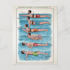 Tarjeta postal de la Guía de natación de cosecha d