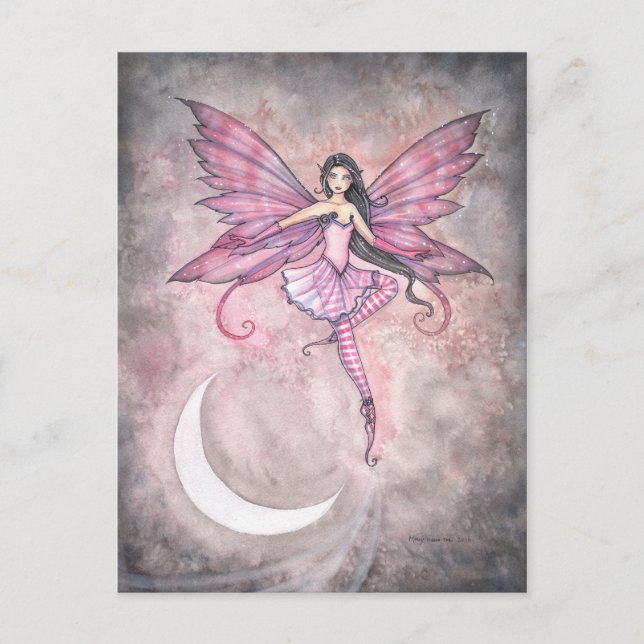 Tarjeta postal de la hada de baile de Luna (Anverso)