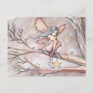Tarjeta postal de la hada del árbol de estrellas d