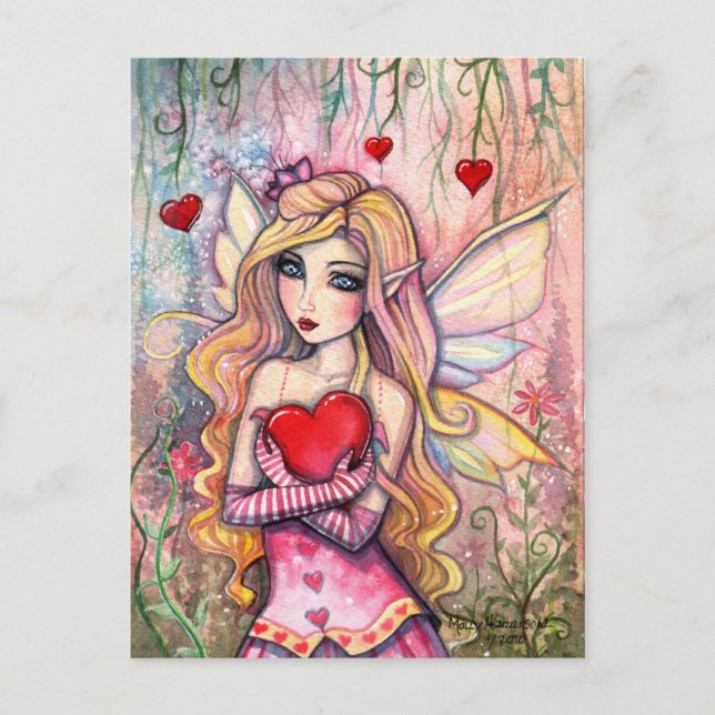 Tarjeta postal de la hada del día de San Valentín  (Anverso)