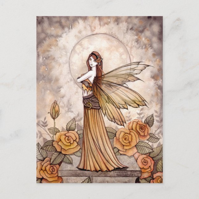 Tarjeta Postal de la Hada Sienna Rose (Anverso)