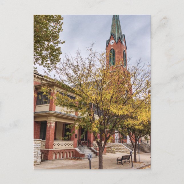 Tarjeta postal de la Iglesia Católica de San Pedro (Anverso)