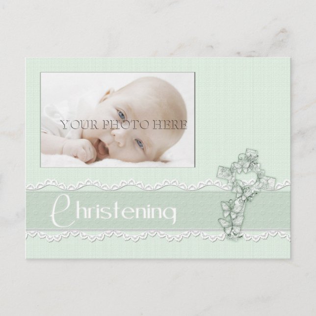 Tarjeta postal de la imagen de la cristiandad verd (Anverso)