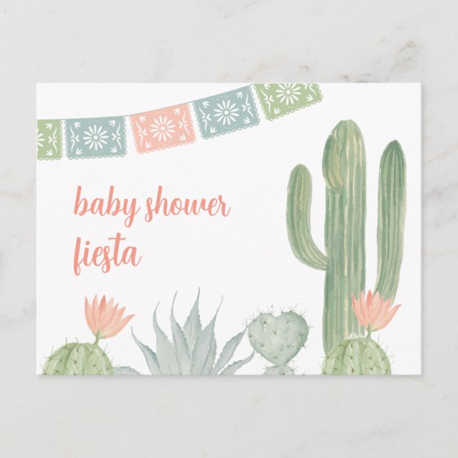 Tarjeta postal de la invitación a Baby Shower de F (Anverso)