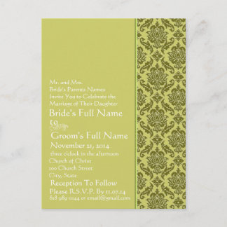 Tarjeta postal de la invitación a la boda de la li