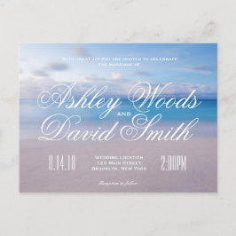 Tarjeta postal de la invitación a la boda de Seren