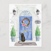 Tarjeta postal de la Invitación móvil del gato de 