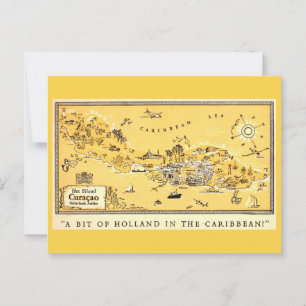 Tarjeta postal de la isla Curazao de Holanda