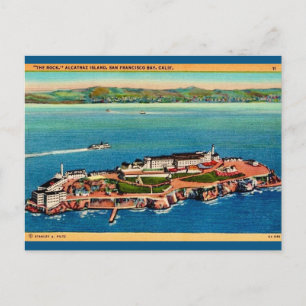 Tarjeta postal de la isla de Alcatraz