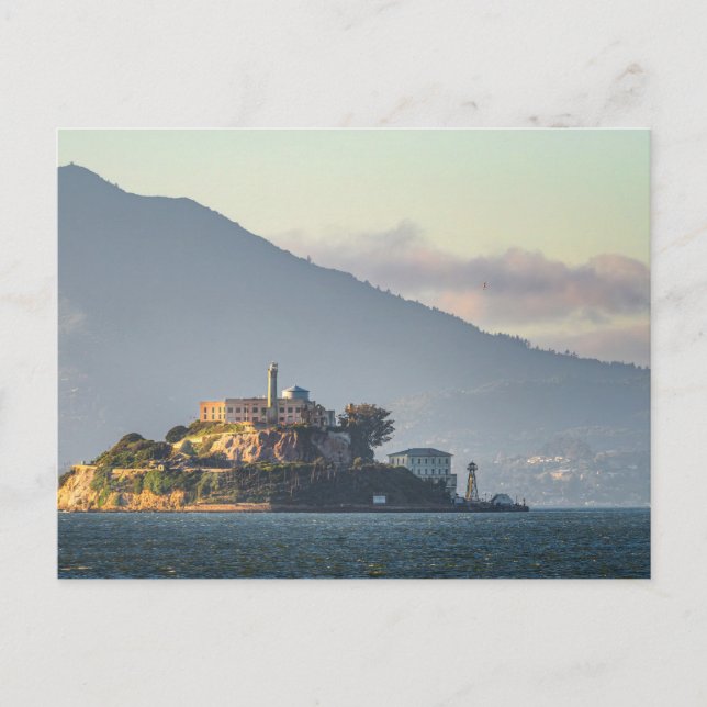 Tarjeta postal de la isla de Alcatraz | Bahía de S (Anverso)