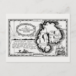 Tarjeta postal de la isla del monte Desert Maine