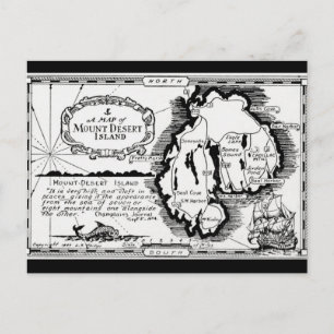 Tarjeta Postal de la Isla del Monte Desierto