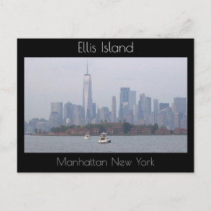 Tarjeta postal de la isla Ellis Manhattan Nueva Yo