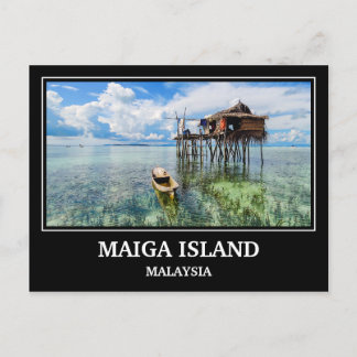 Tarjeta postal de la isla Maiga Malasia