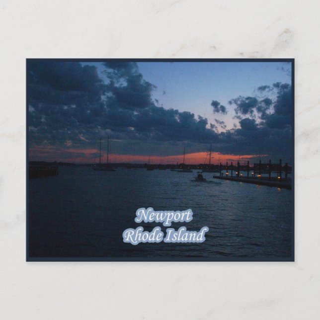 Tarjeta postal de la isla Rhode de Newport (Anverso)