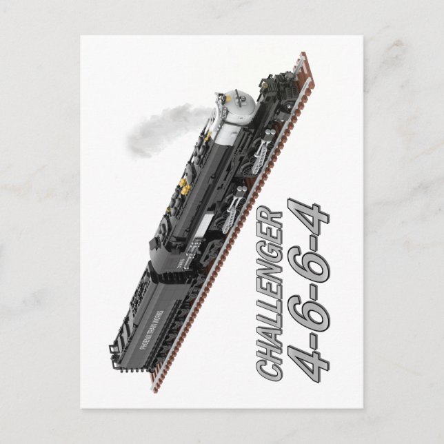 Tarjeta postal de la locomotora Challenger 4-6-6-4 (Anverso)