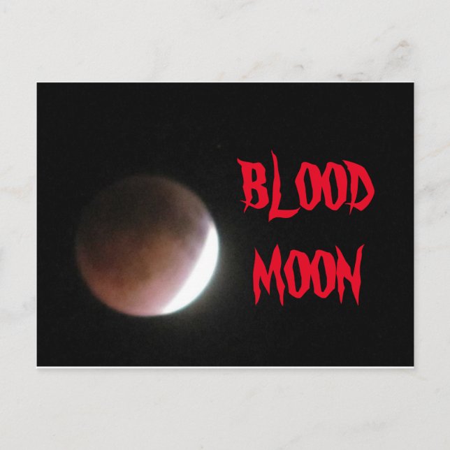 TARJETA POSTAL DE LA LUNA DE SANGRE (Anverso)