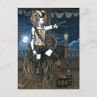 Tarjeta postal de la luna del barco pirata "Helena