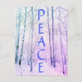 TARJETA POSTAL DE LA LUZ DE PEACE2 DE INVIERNO