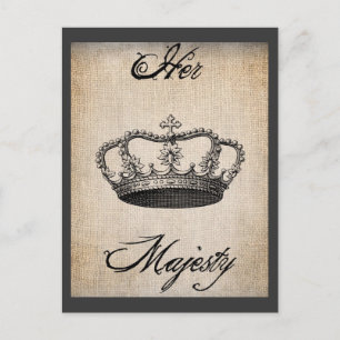 Tarjeta postal de la Majestad de la Corona