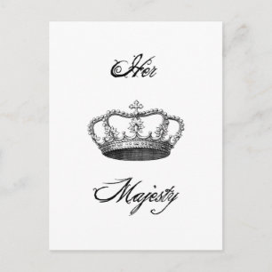 Tarjeta postal de la Majestad de la Corona
