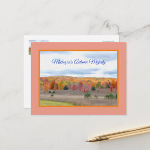 TARJETA POSTAL DE LA MAJESTAD OTOÑAL DE MICHIGAN