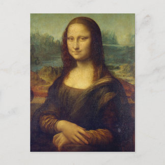 Tarjeta postal de la Mona Lisa por Leonardo da Vin