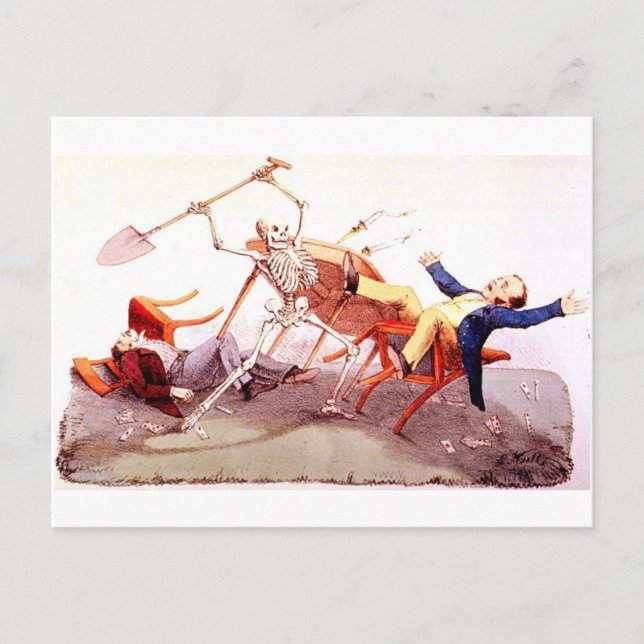 Tarjeta postal de la muerte de los jugadores (Anverso)
