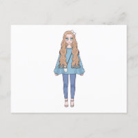 Tarjeta postal de la muñeca