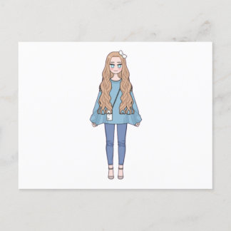 Tarjeta postal de la muñeca