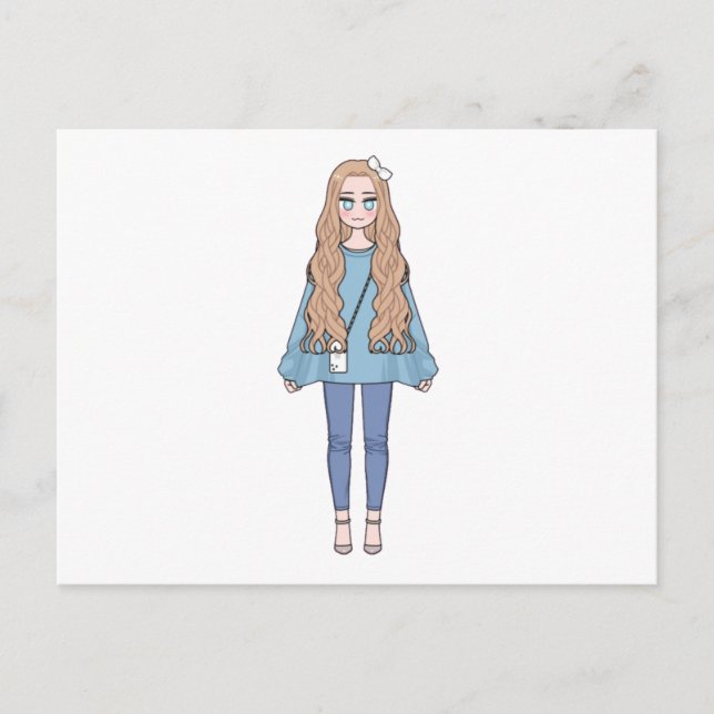 Tarjeta postal de la muñeca (Anverso)