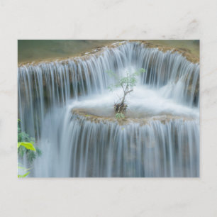 Tarjeta postal de la naturaleza de la cascada esca