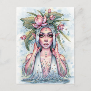 Tarjeta postal de la ninfa del agua Pearla