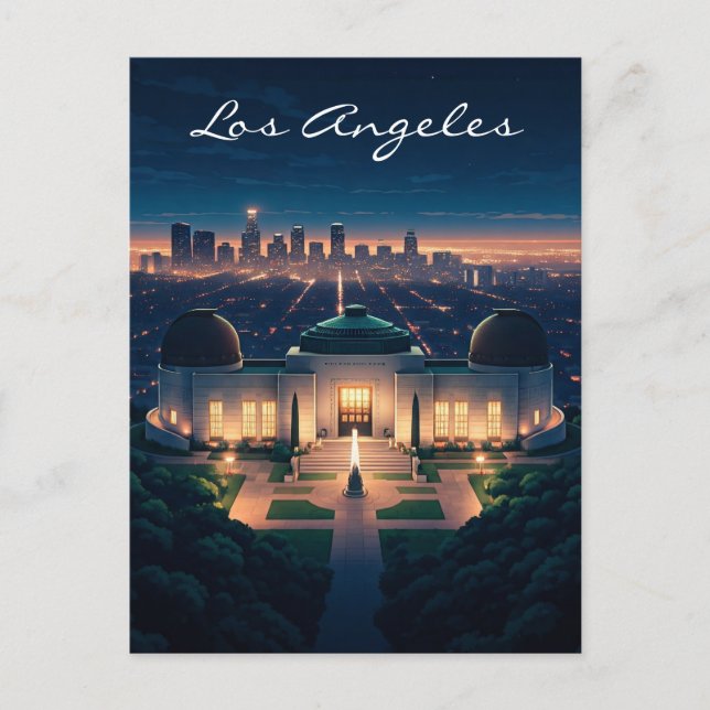 Tarjeta postal de la noche de Los Ángeles (Anverso)