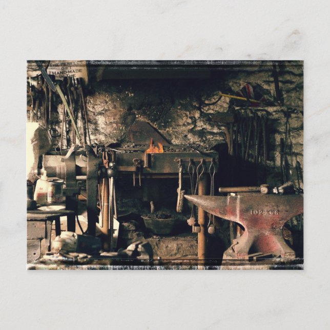 Tarjeta postal de la oficina del herrero (Anverso)