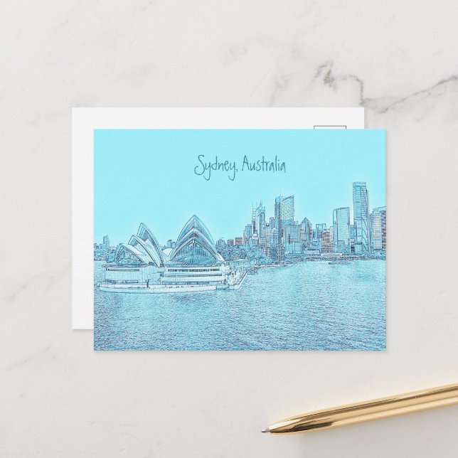 Tarjeta postal de la Ópera de Sydney (Anverso/Reverso In Situ)