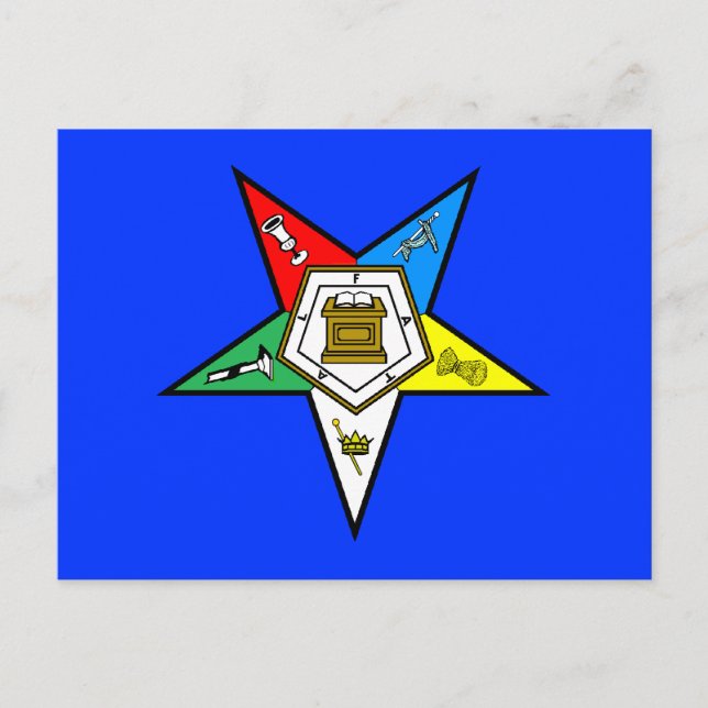 Tarjeta postal de la Orden de la Estrella Oriental (Anverso)