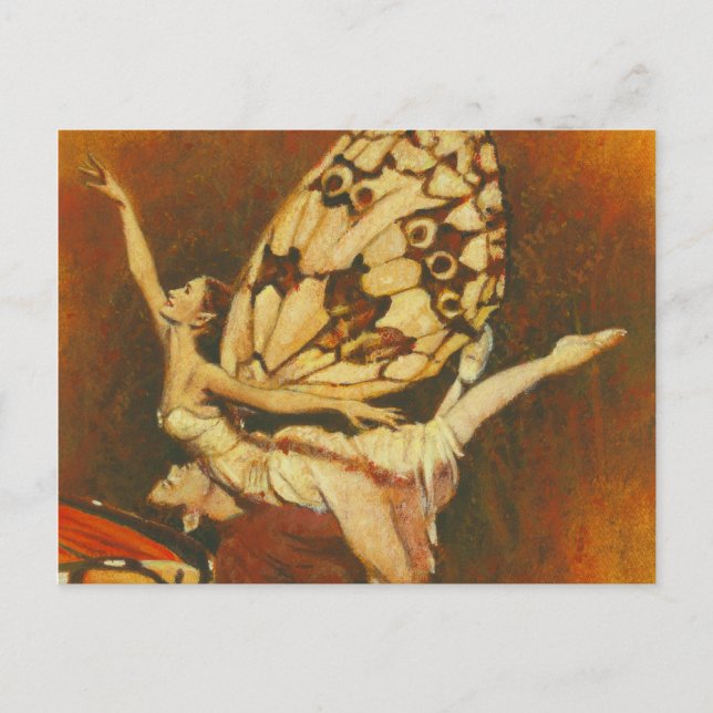 Tarjeta postal de la pareja de hadas (Anverso)