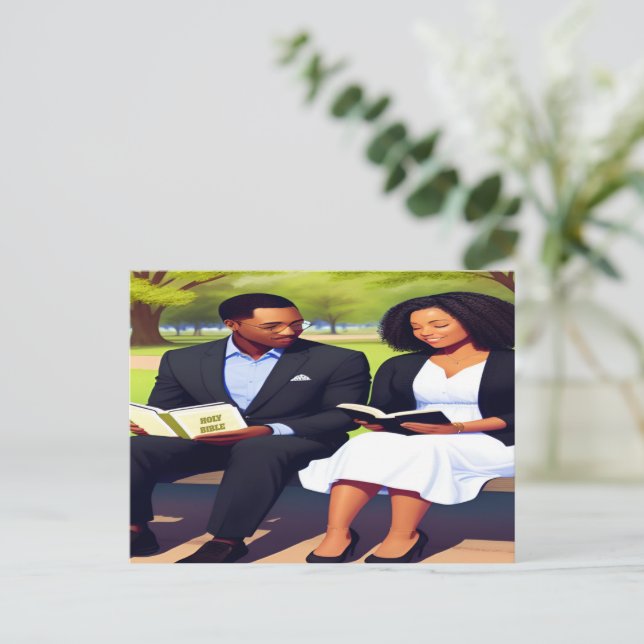 Tarjeta postal de la pareja del reino (Anverso de pie)