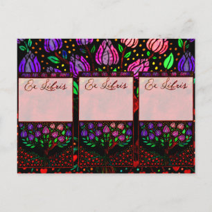 Tarjeta postal de la placa de la biblioteca de raí