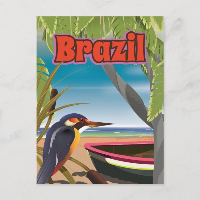 Tarjeta postal de la playa brasileña impresión de  (Anverso)