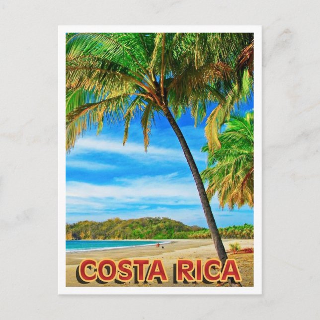 Tarjeta postal de la playa de Costa Rica (Anverso)
