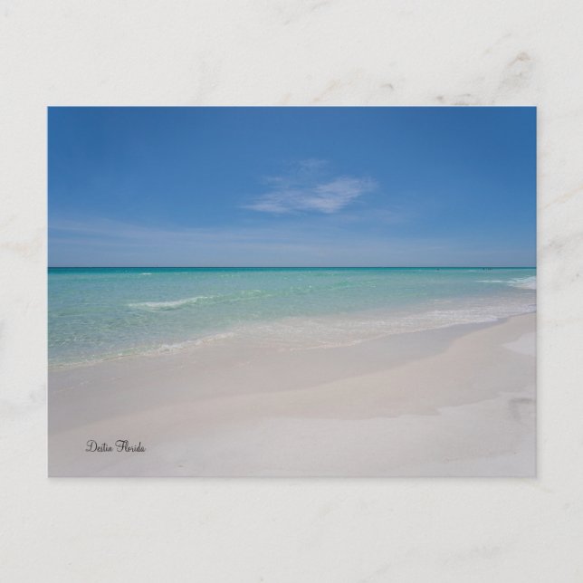 Tarjeta postal de la playa de Destin, Florida (Anverso)