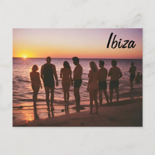 Tarjeta postal de la playa de Ibiza
