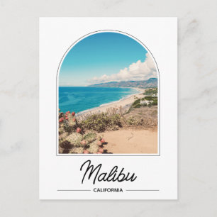 Tarjeta postal de la playa Malibu de California