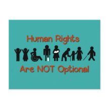 Tarjeta postal de la protesta por la discapacidad 